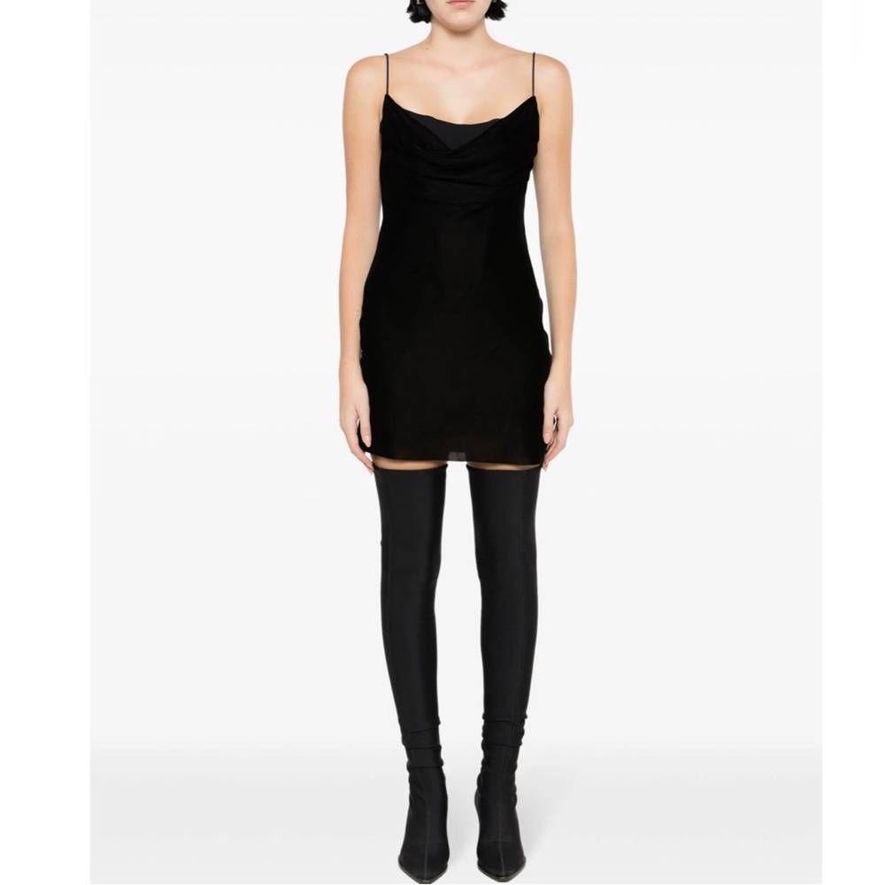 NEW DION LEE REVOLVE BLACK VELVET MINI DRESS - Picture 8 of 10